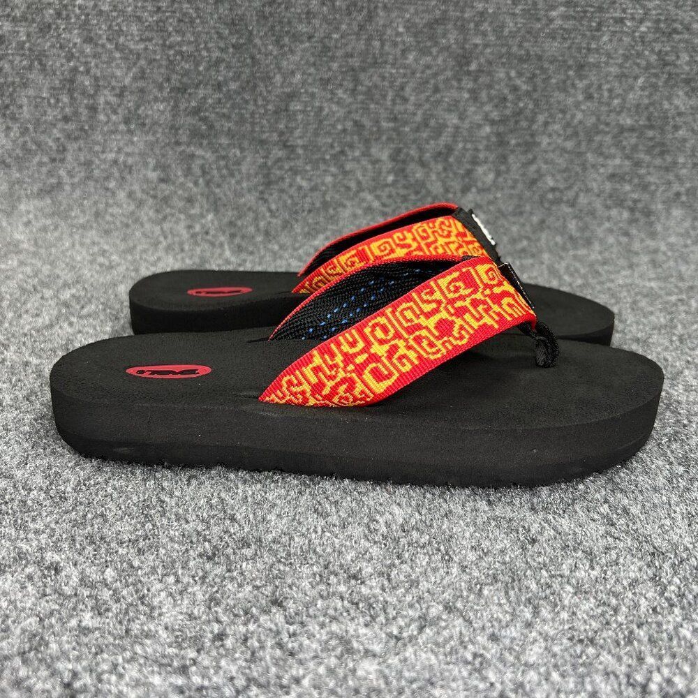 Teva Sandals‎ Women's 6 Red Vintage Toe Post Platform Beach Athletic Flip Flops